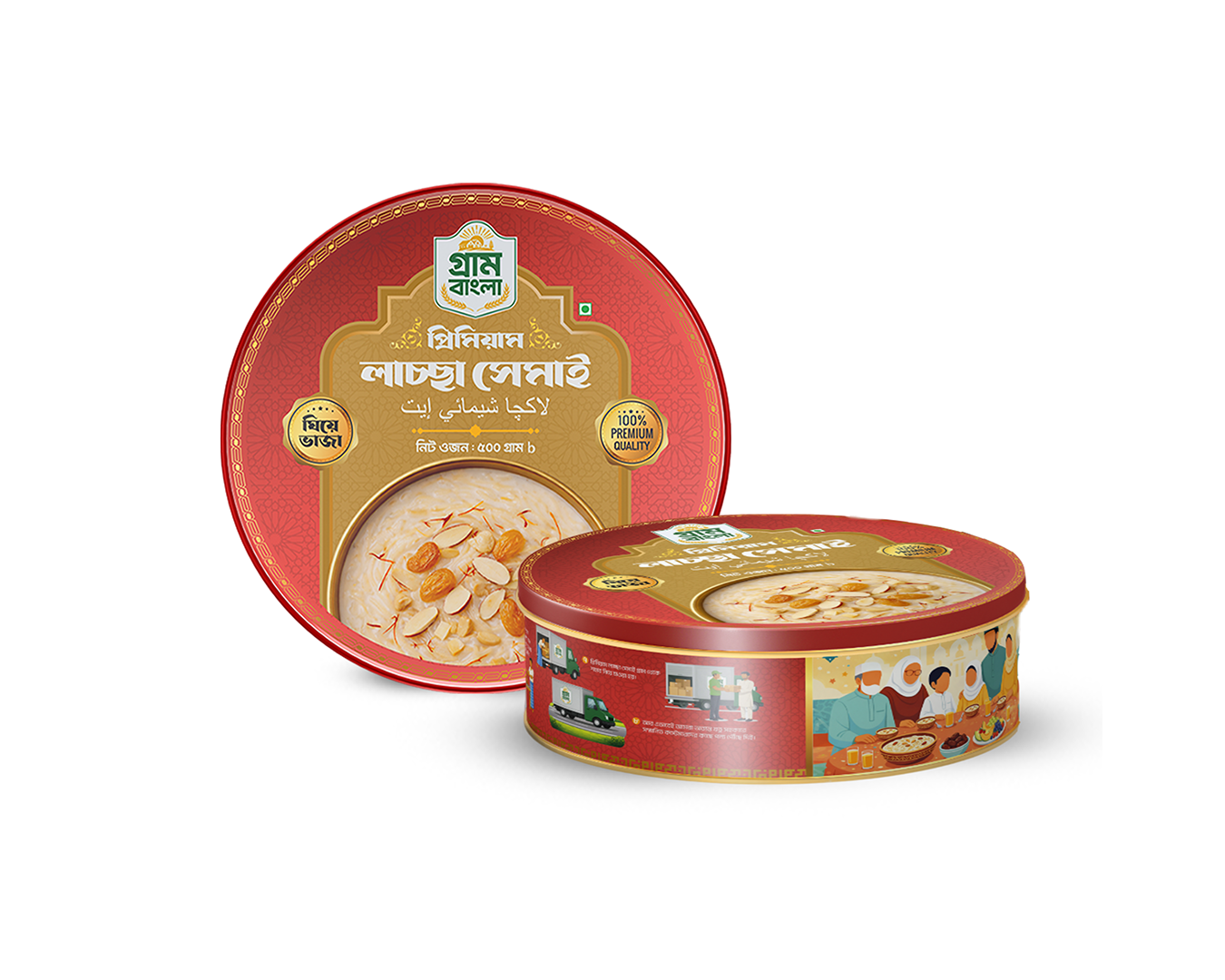 প্রিমিয়াম লাচ্ছা সেমাই (ঘিয়ে ভাজা)/ Premium Laccha Shemai (Ghee Fried) 500 GM